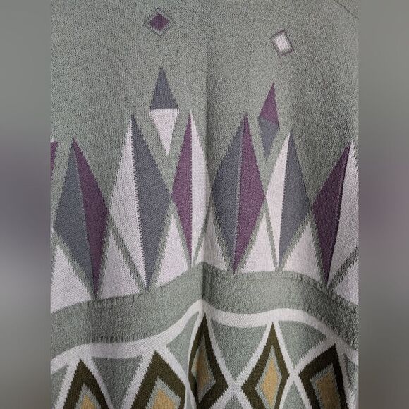 90s geometric pattern knitted sweater Pastel Mondango Made in italy S - Picture 4 of 7